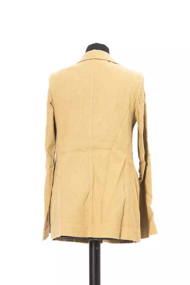 Jacob Cohen Beige Comfort Cut Klassische Stoffjacke