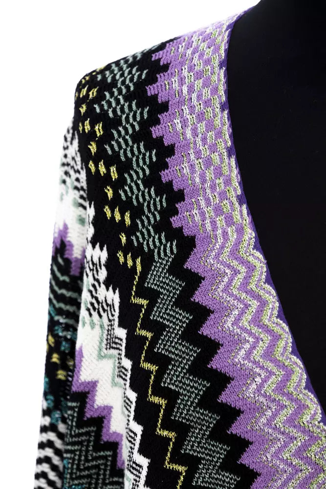 Missoni Chic geometrischer Fransenponcho in Mehrfarbig