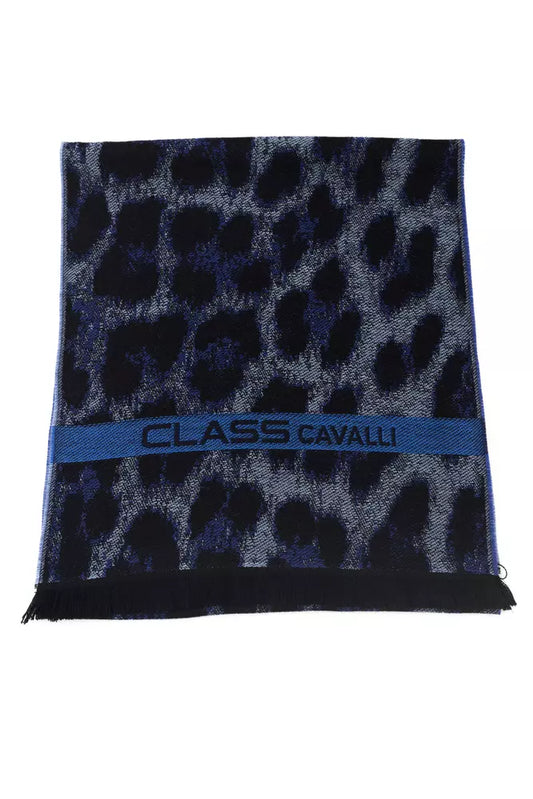 Cavalli Class Eleganter Schal mit Animalier-Fantasie-Logo