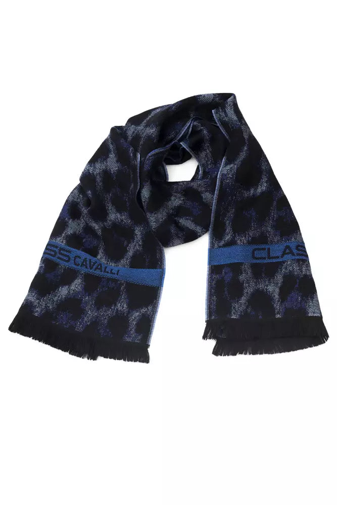 Cavalli Class Eleganter Schal mit Animalier-Fantasie-Logo