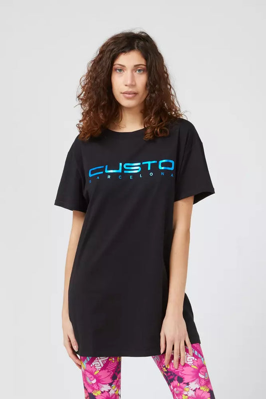 Custo Barcelona Oversized Cotton Tee na may Chic Front Print