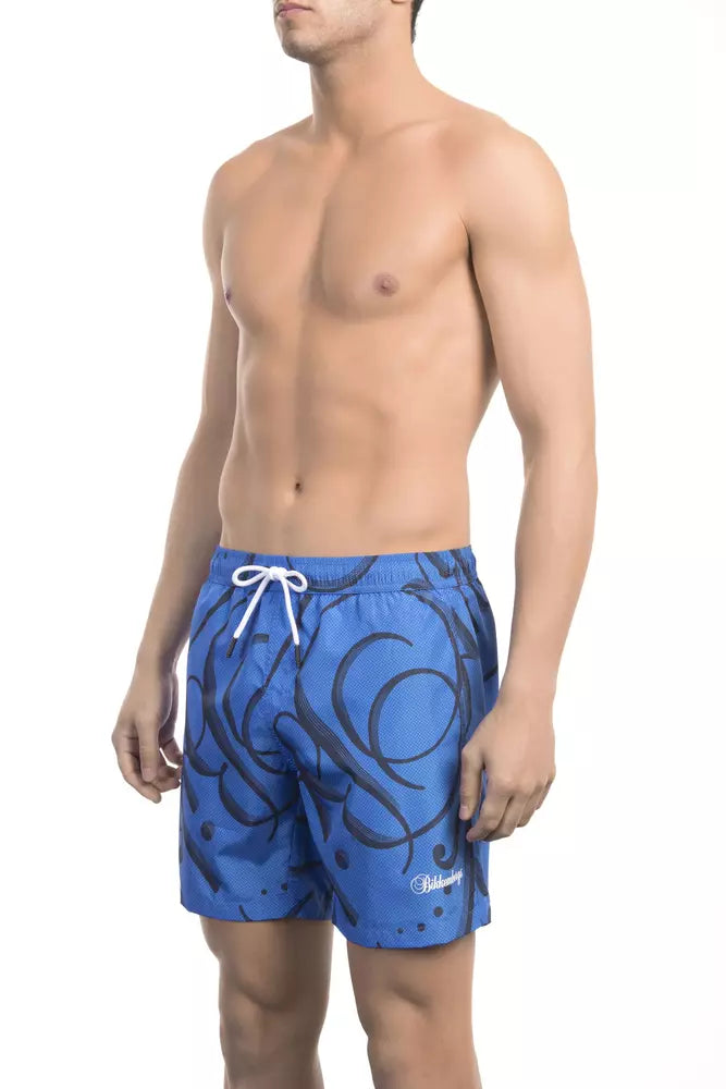 Bikkembergs Blue Polyester Men Swim Short