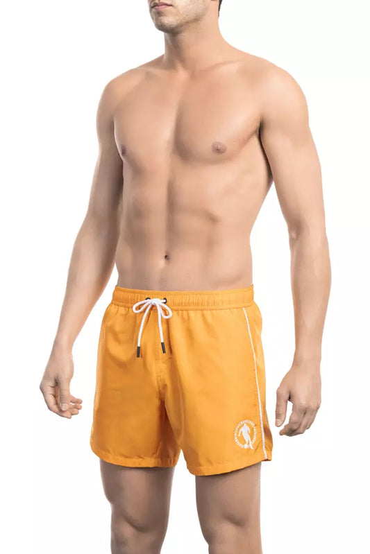 Bikkembergs Tangerine Splash Badeshorts mit Frontprint