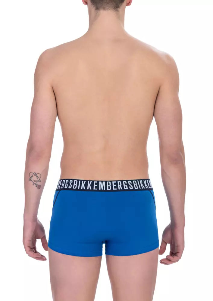 Bikkembergs Sleek Blue Elastic Trunks para sa Lalaki - Bi-pack