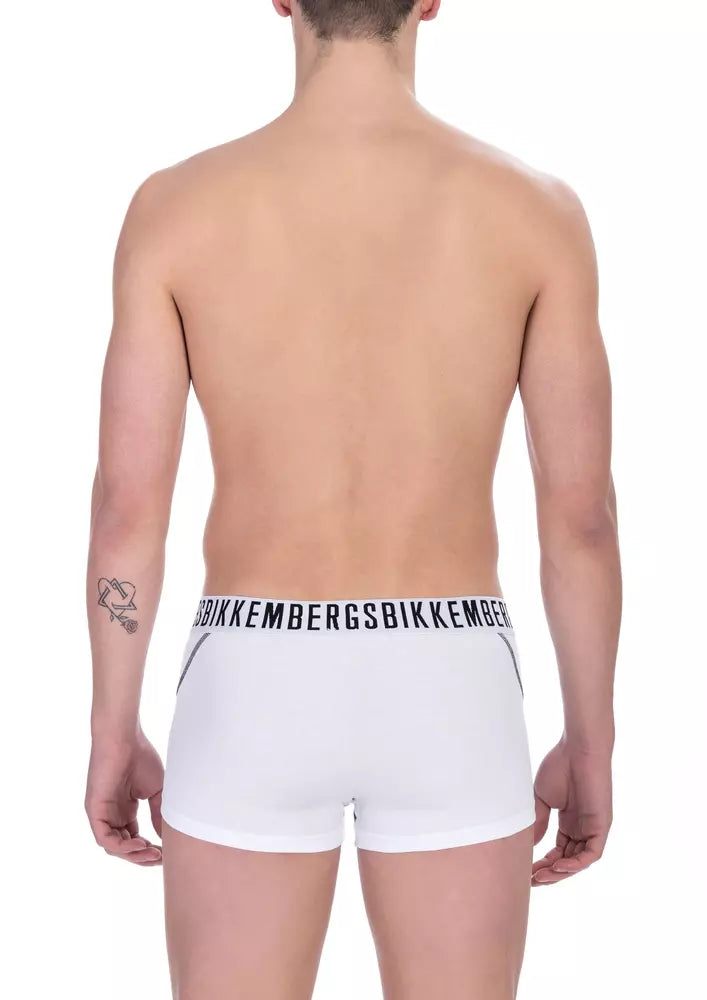 Bikkembergs I-Elevate Your Essentials: Sleek White Trunk Bi-Pack