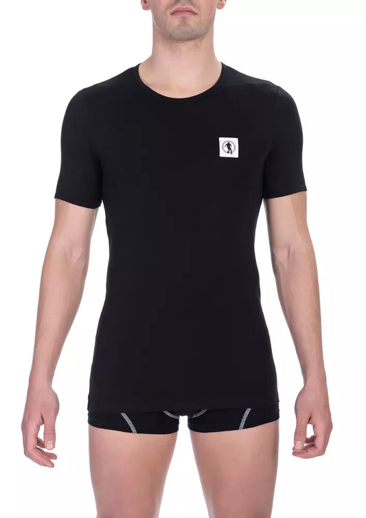 Bikkembergs Black Cotton Men T-Shirt