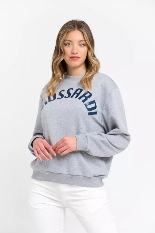 Trussardi Übergroßes Rundhals-Sweatshirt aus Baumwollmischung