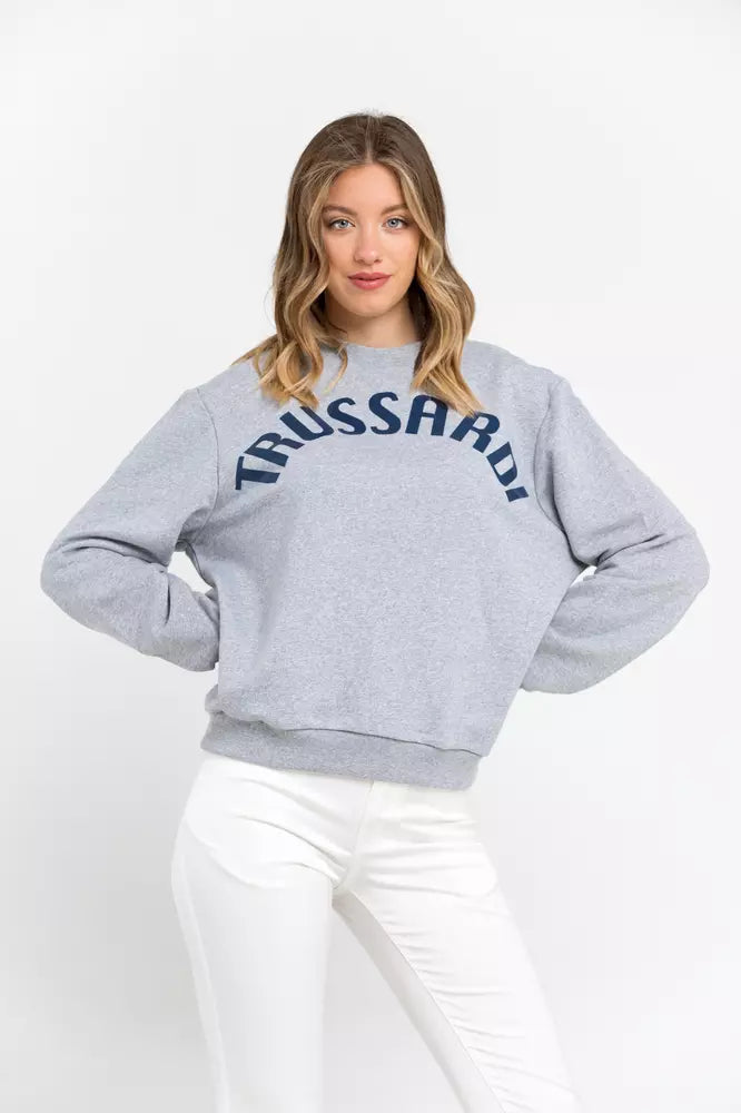 Trussardi Übergroßes Rundhals-Sweatshirt aus Baumwollmischung