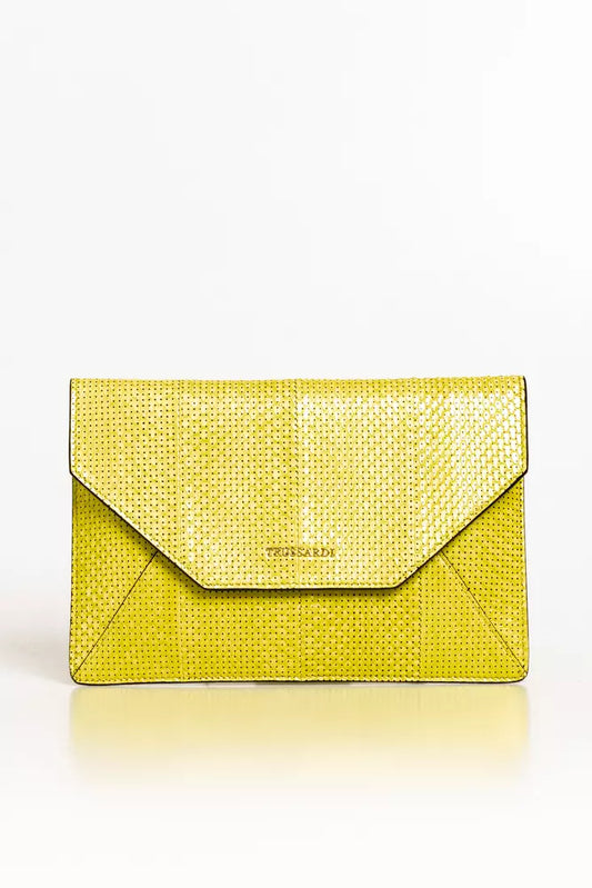 Trussardi Classic Envelope Clutch aus exquisitem Elaphe-Leder