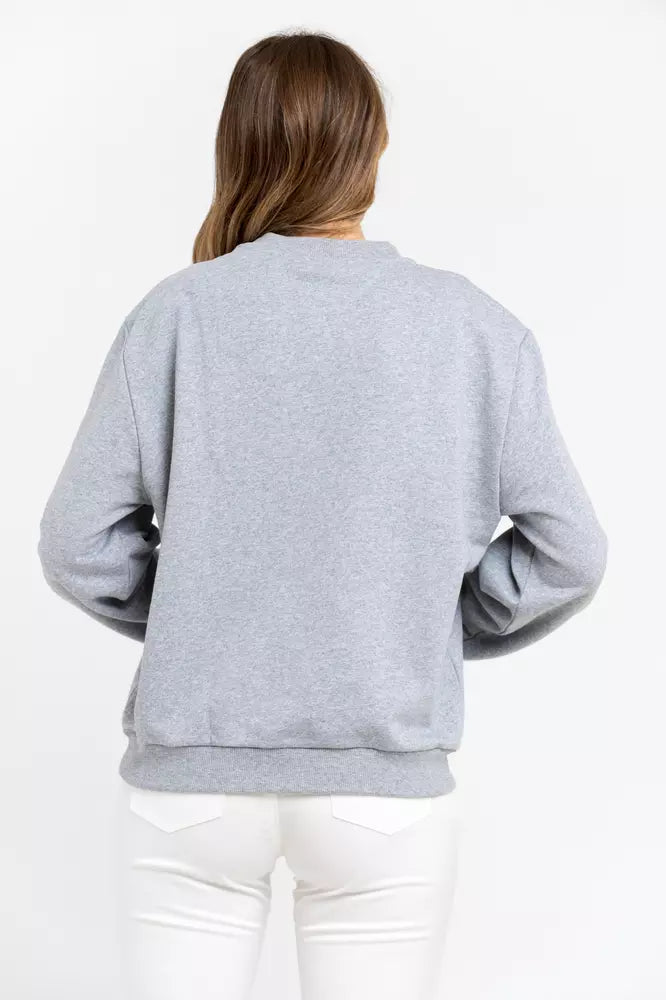 Trussardi Übergroßes Rundhals-Sweatshirt aus Baumwollmischung