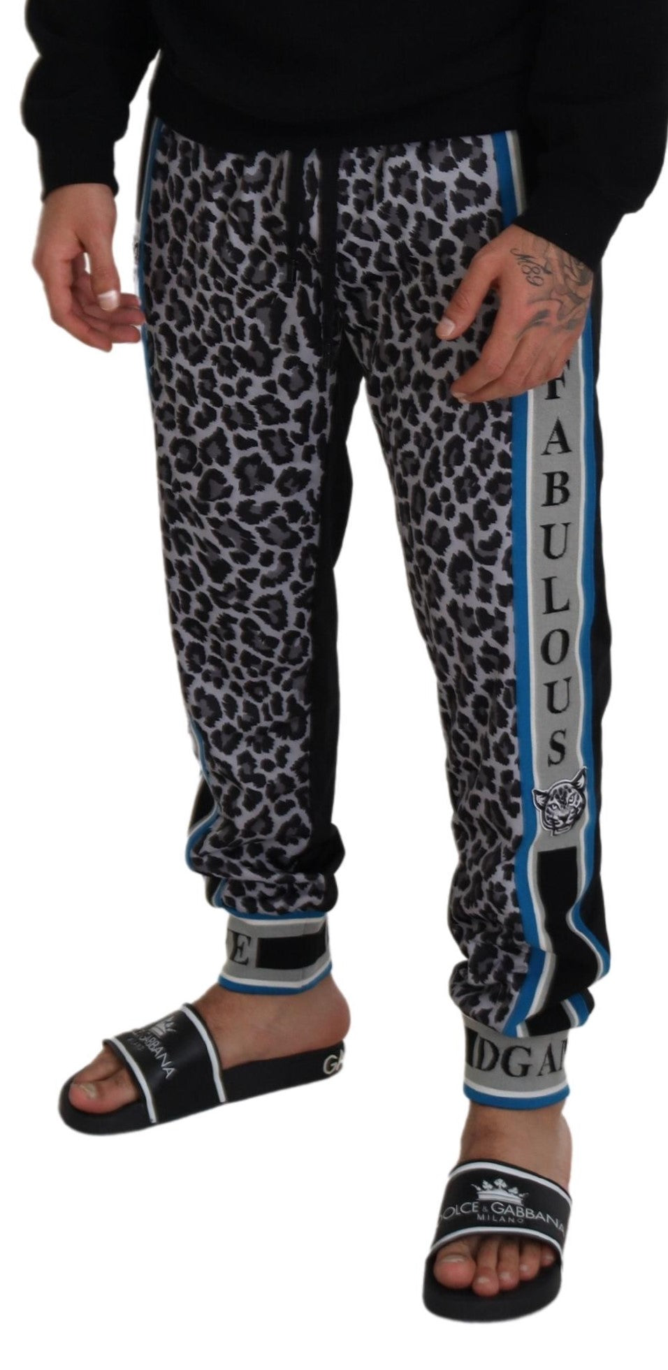 Dolce &amp; Gabbana Multicolor DG King Leopard Print Jogger Pants