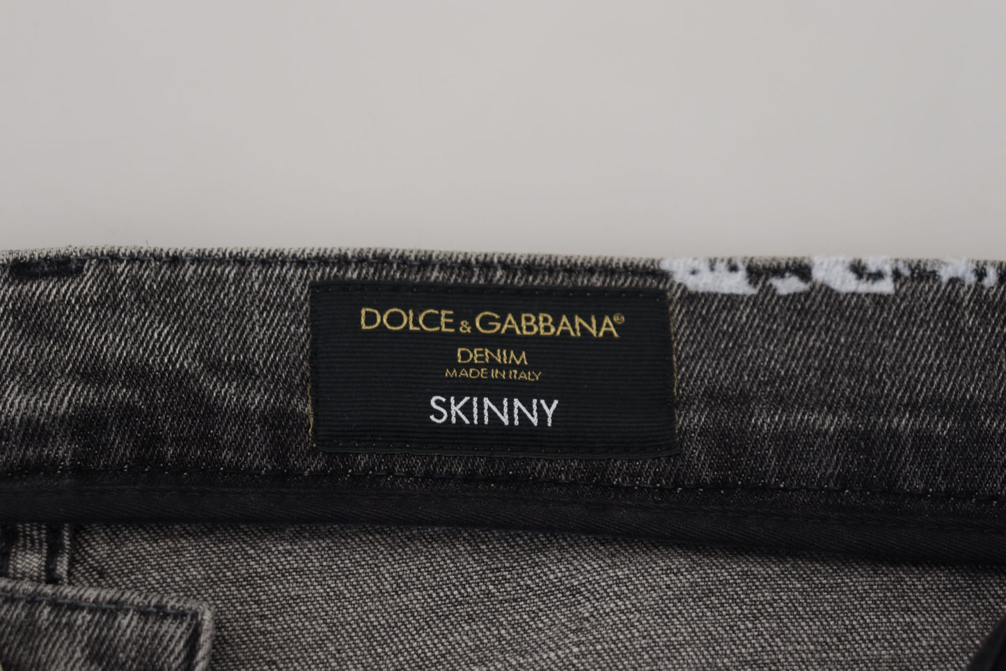 Dolce &amp; Gabbana Mehrfarbige Skinny-Denim-Jeans aus Baumwolle mit Batikmuster