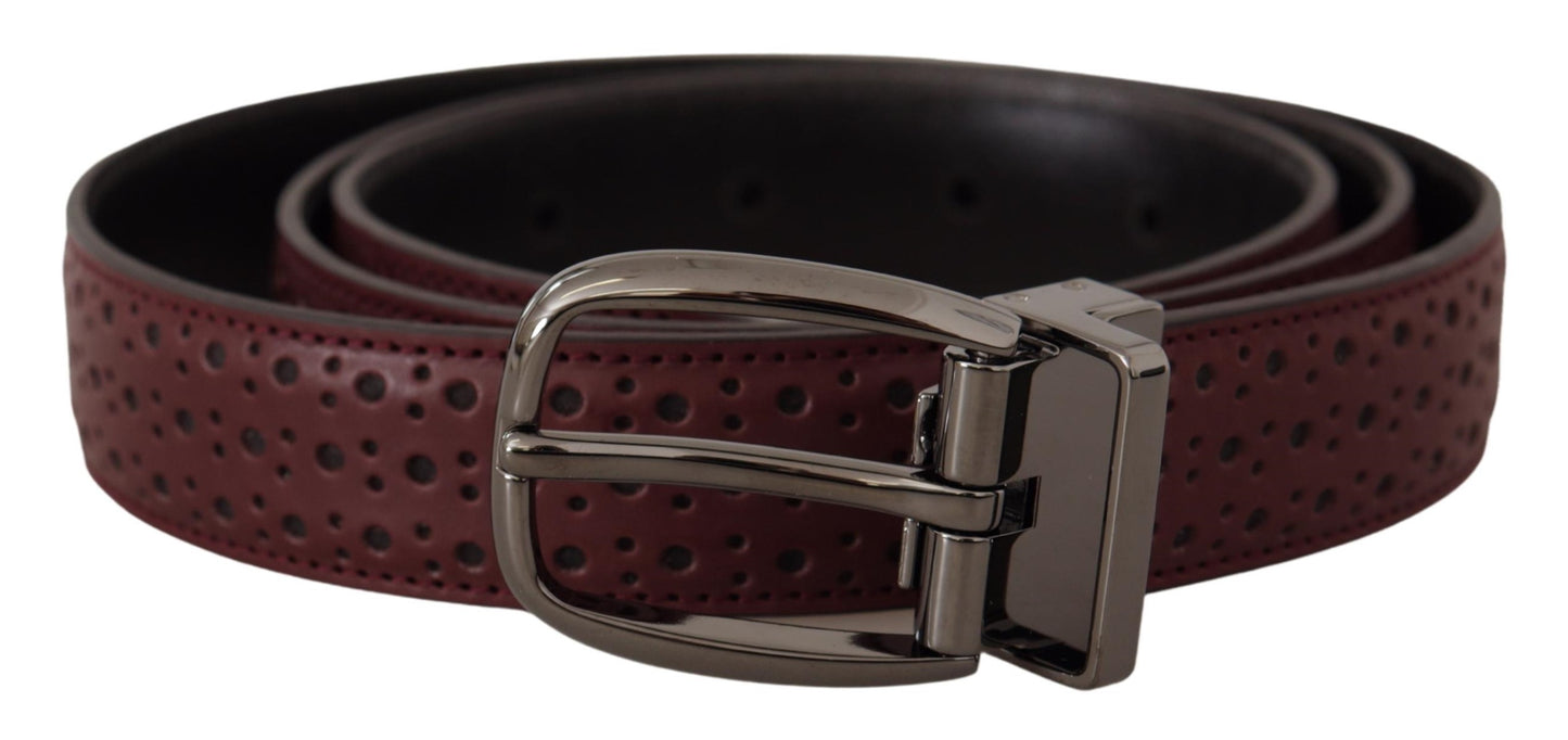 Dolce & Gabbana Elegant Leather Belt with Metal Buckle