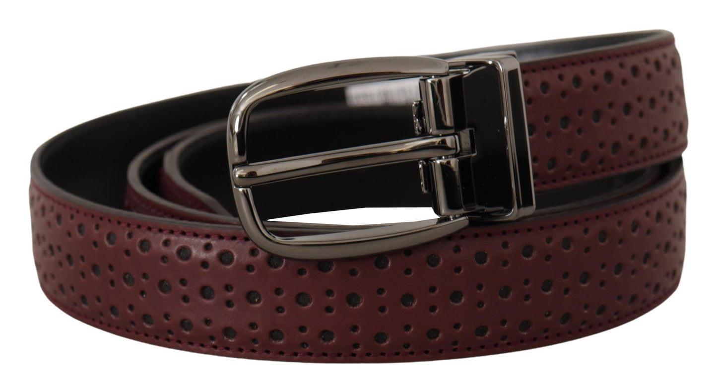 Dolce & Gabbana Elegant Leather Belt with Metal Buckle