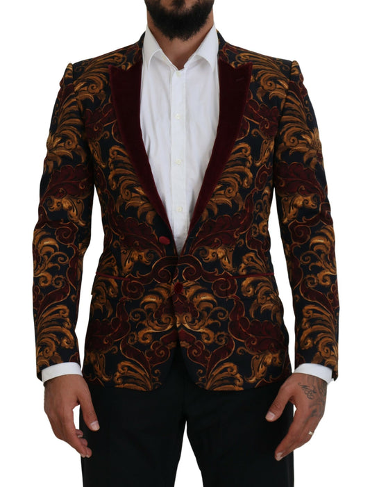 Dolce &amp; Gabbana Multicolor Floral Single Breasted Martini Blazer