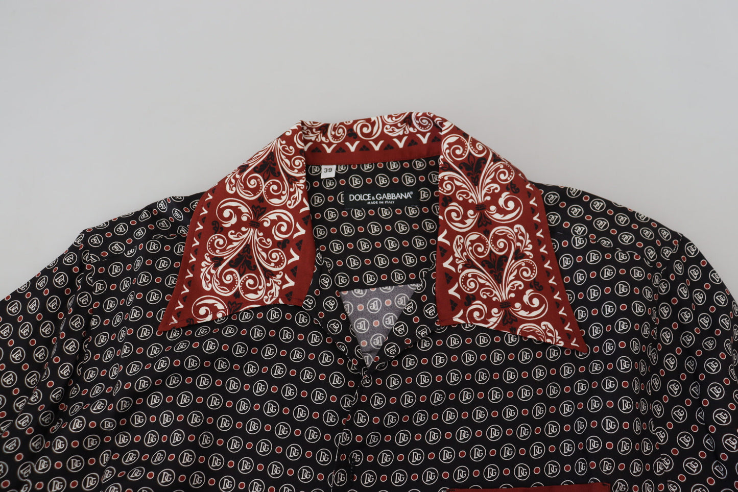 Dolce &amp; Gabbana Multicolored Silk Casual Shirt