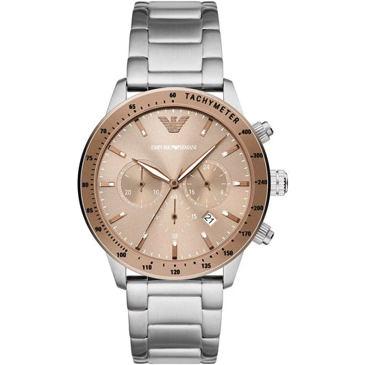 Emporio Armani Bronze at Silver Steel Chronograph na Relo