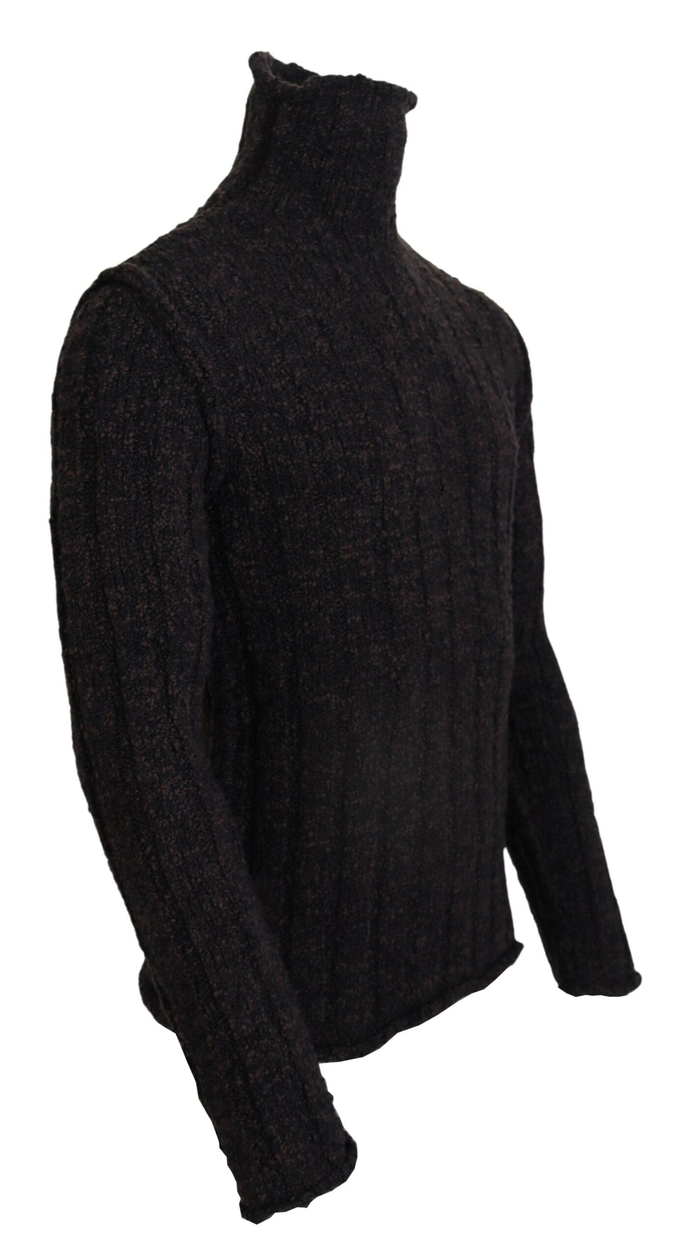 Dolce &amp; Gabbana Brauner Rollkragenpullover aus Wollstrick