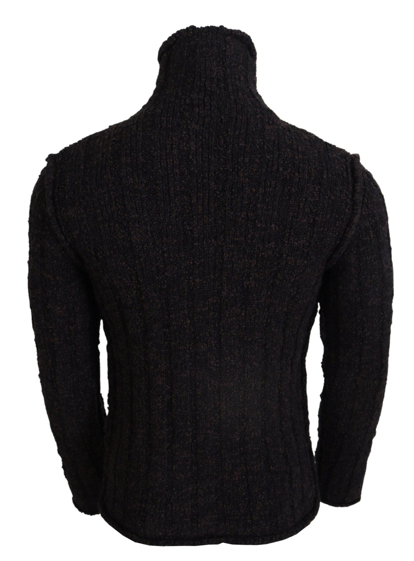 Dolce &amp; Gabbana Brauner Rollkragenpullover aus Wollstrick