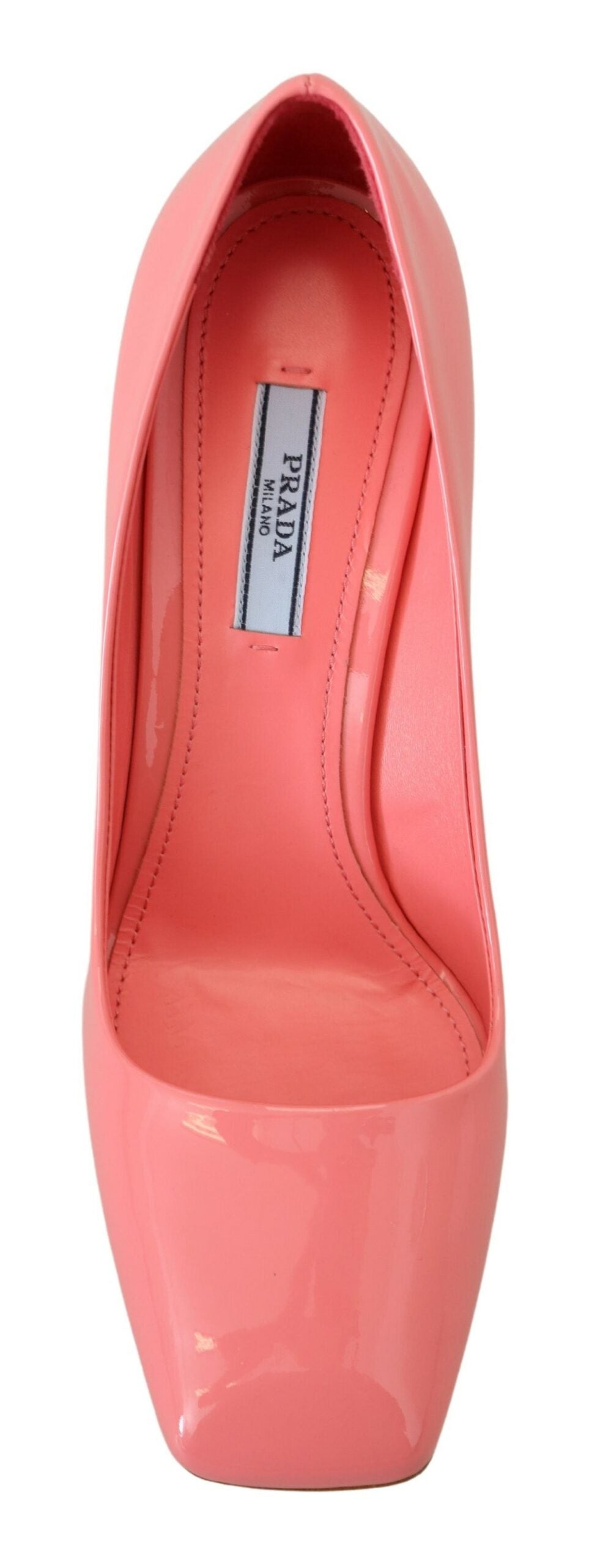 Prada Pink Lackleder-Pumps mit Blockabsatz, klassisch