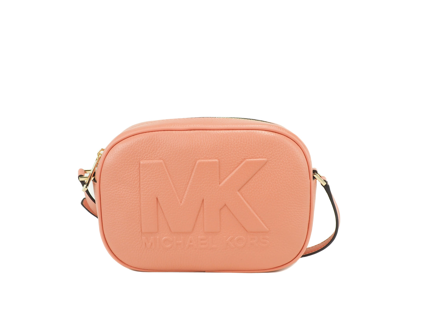 Michael Kors Jet Set Travel Medium Sherbert Leder Ovale Kamera-Umhängetasche