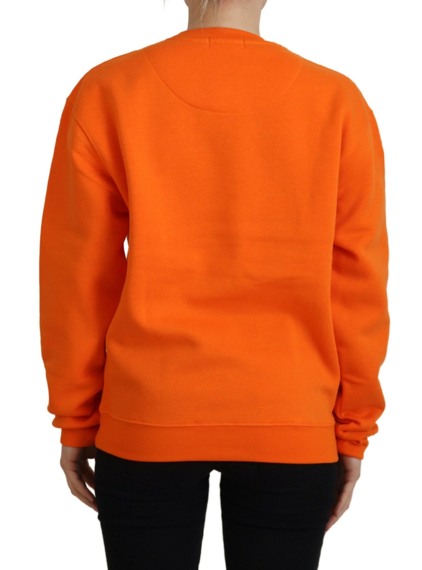 Philippe Model Orange bedruckter langärmliger Pullover