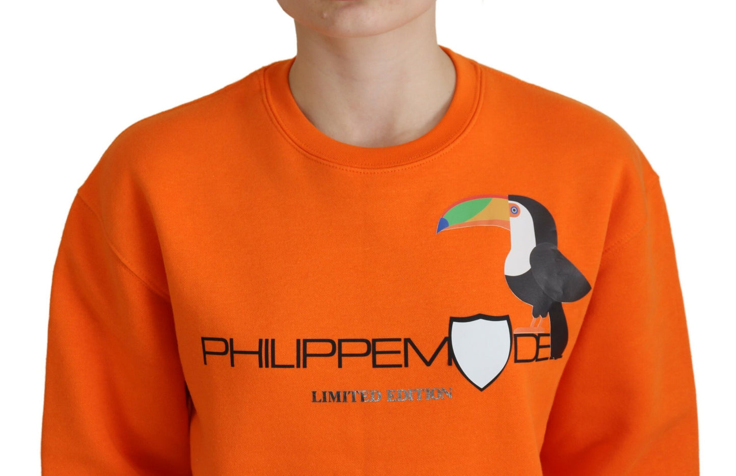 Philippe Model Orange bedruckter langärmliger Pullover