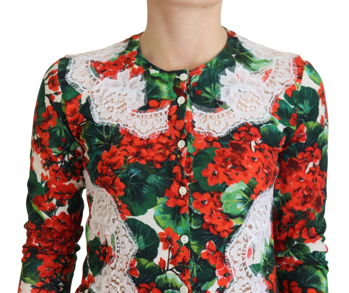 Dolce &amp; Gabbana Multicolor Wool Floral Cardigan Sweater