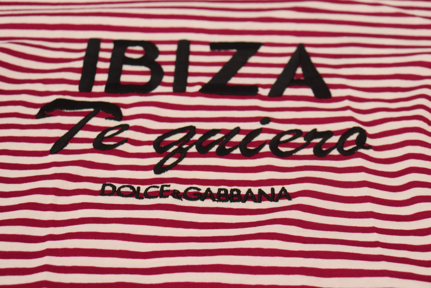 Dolce &amp; Gabbana Weiß-Rosa IBIZA Exklusives T-Shirt