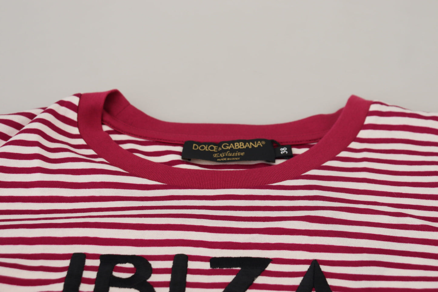 Dolce &amp; Gabbana Weiß-Rosa IBIZA Exklusives T-Shirt