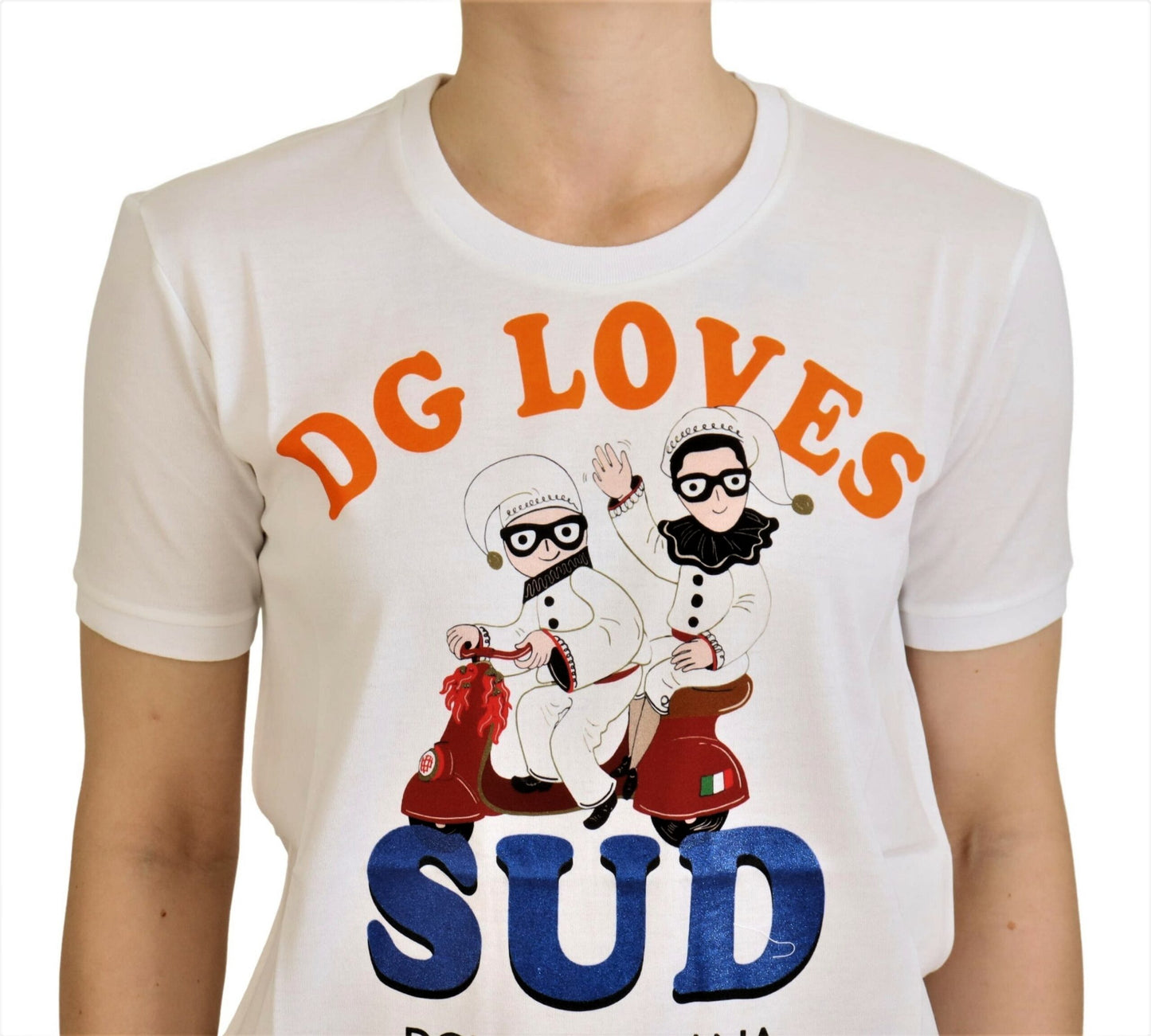 Dolce &amp; Gabbana Weißes Baumwoll-DG Loves SUD-T-Shirt