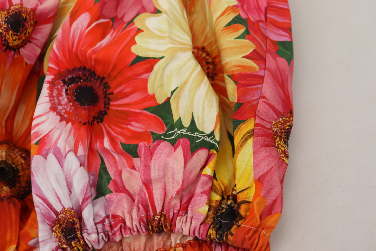 Dolce &amp; Gabbana Bluse, kurz geschnittenes Tanktop aus Baumwolle mit Blumenmuster