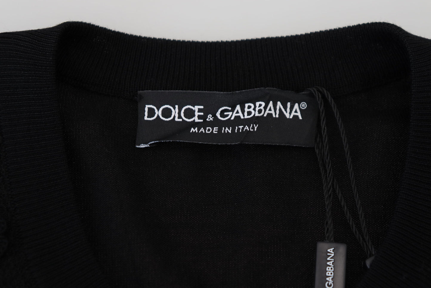 Dolce &amp; Gabbana Black Floral Lace Button Cardigan Sweater