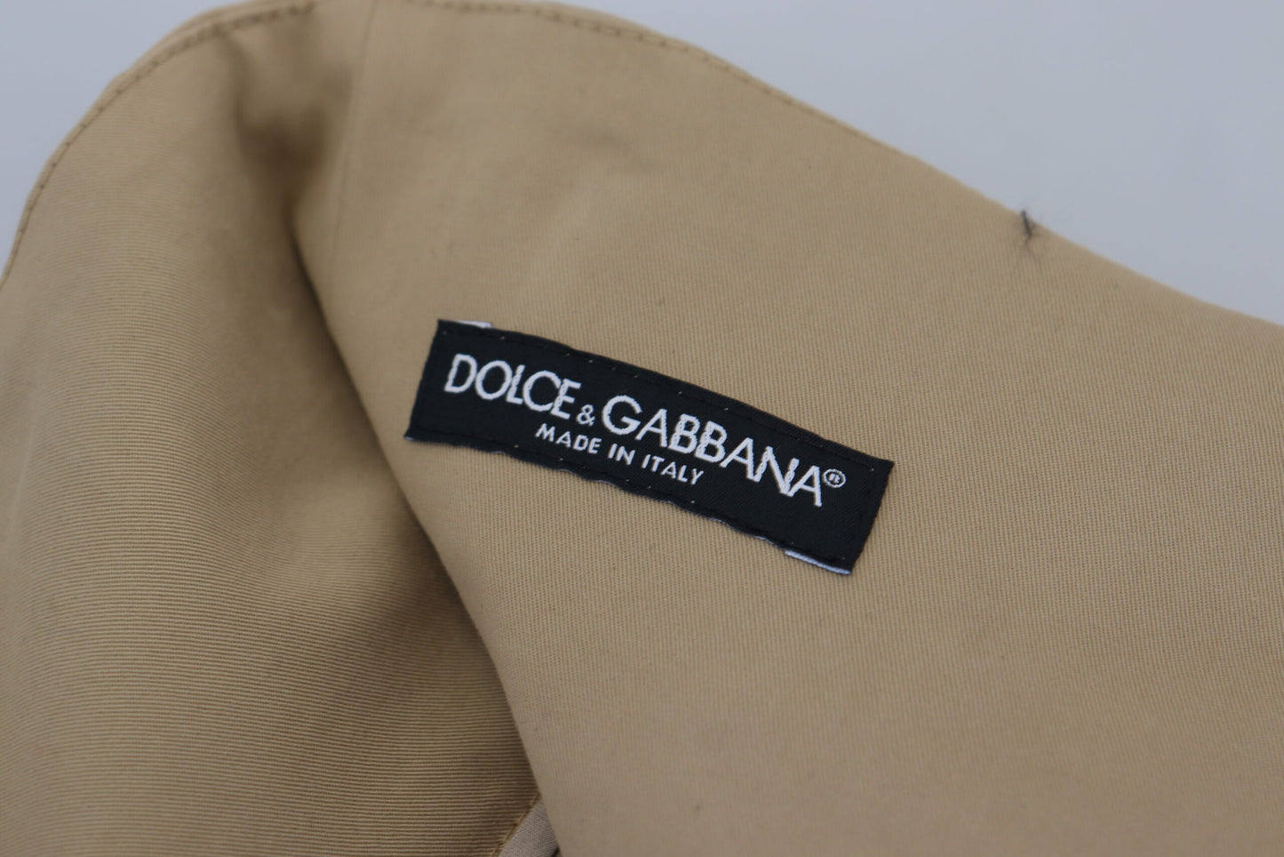 Dolce &amp; Gabbana Brown Cotton High Waist Tapered Pants