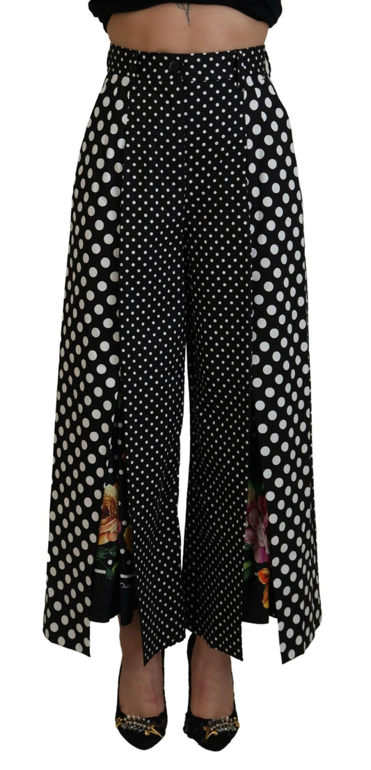 Dolce &amp; Gabbana Multicolor Polka Dots High Waist Pants