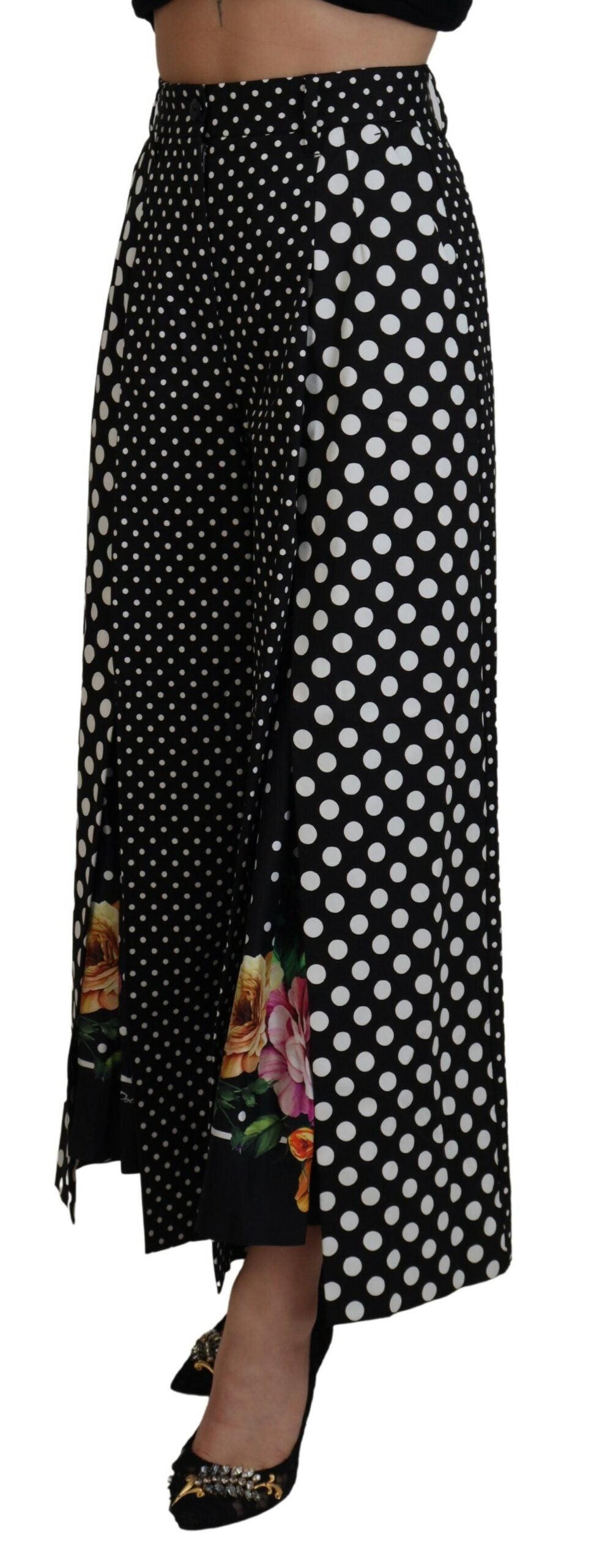 Dolce &amp; Gabbana Multicolor Polka Dots High Waist Pants