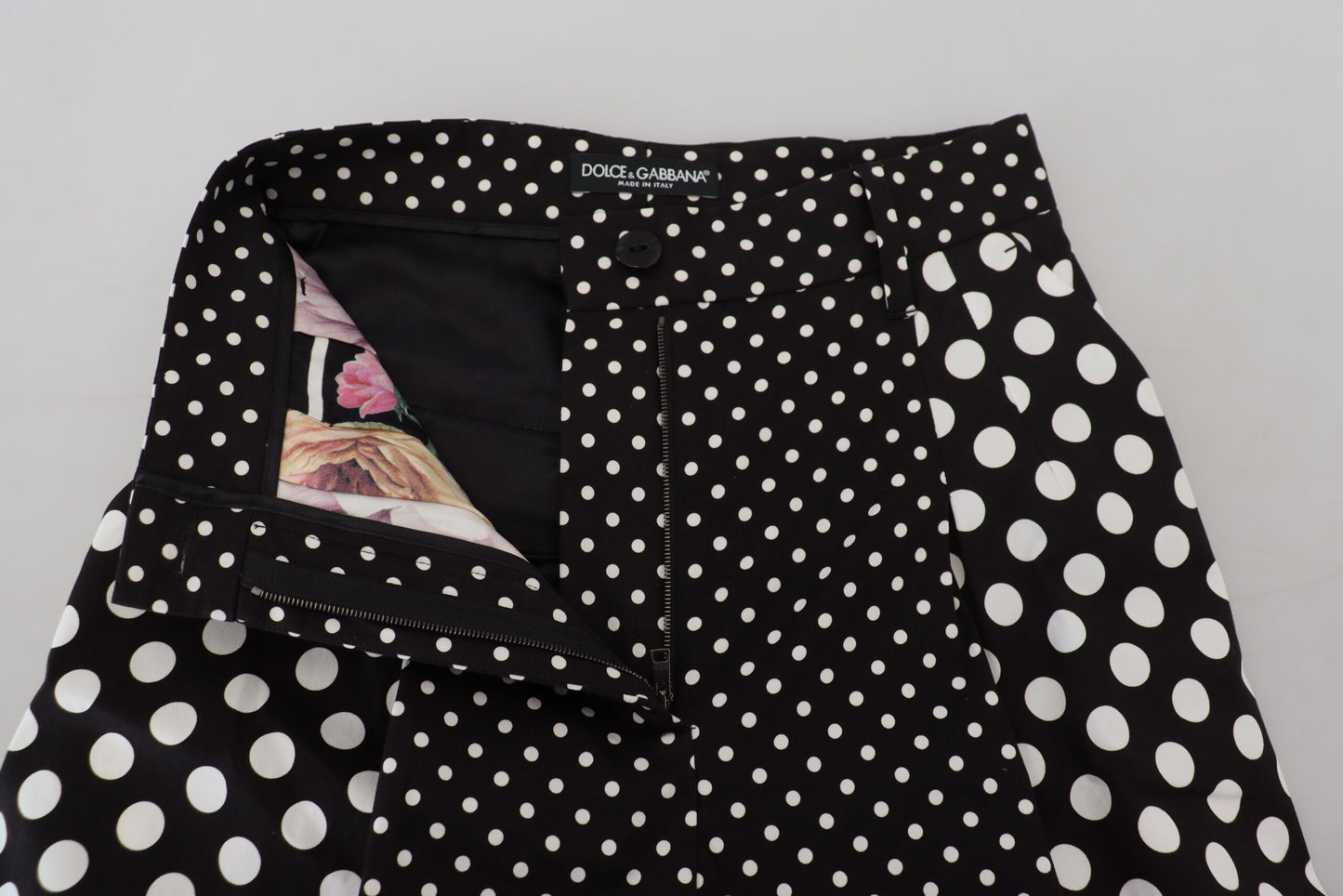 Dolce &amp; Gabbana Multicolor Polka Dots High Waist Pants