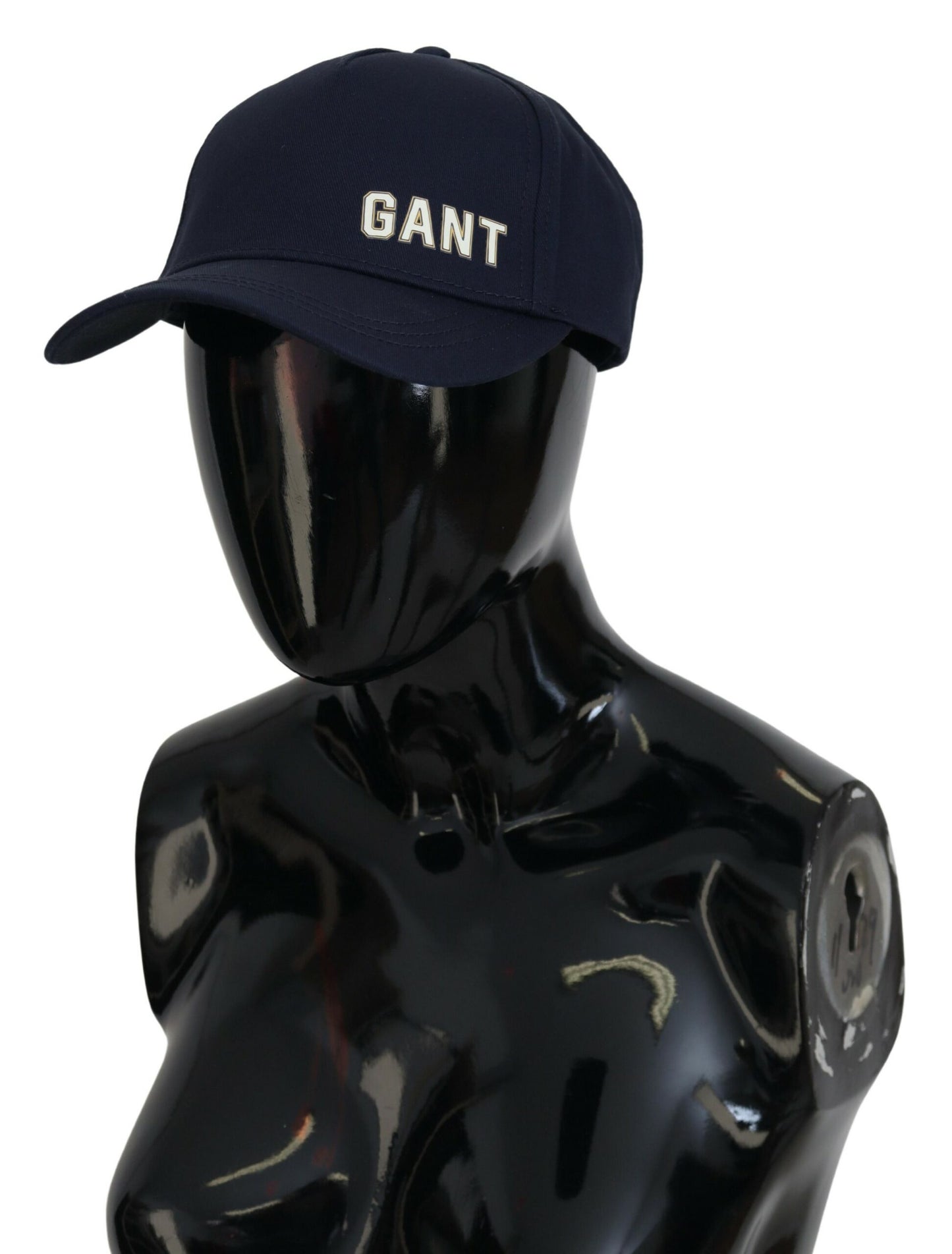 Gant Blaue Baumwoll-Baseballmütze mit Logo-Print, lässige Mütze