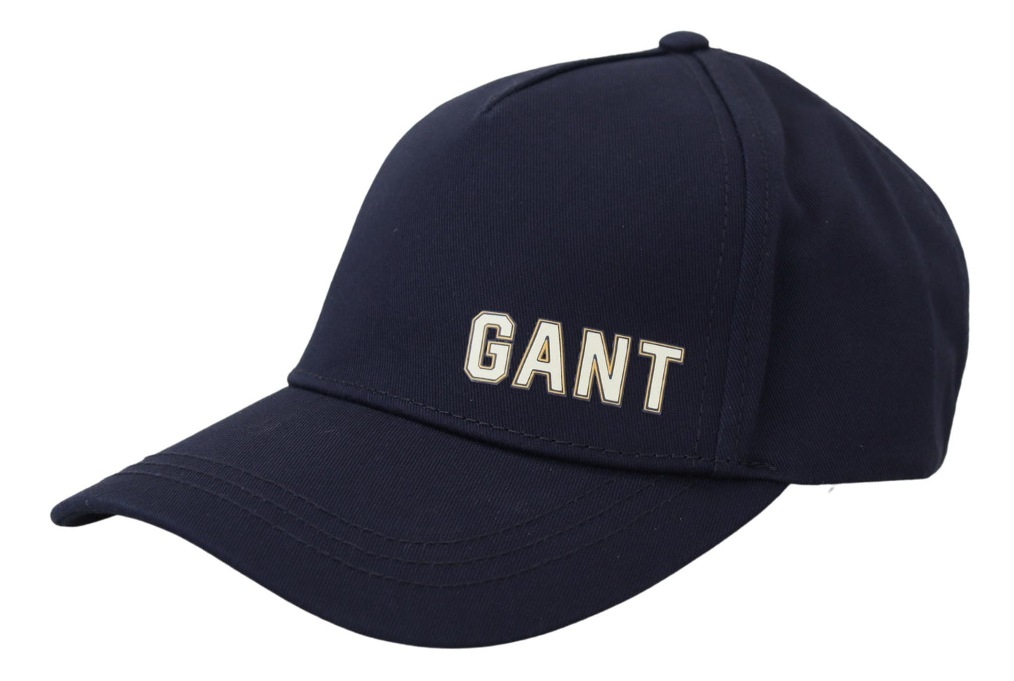 Gant Blaue Baumwoll-Baseballmütze mit Logo-Print, lässige Mütze