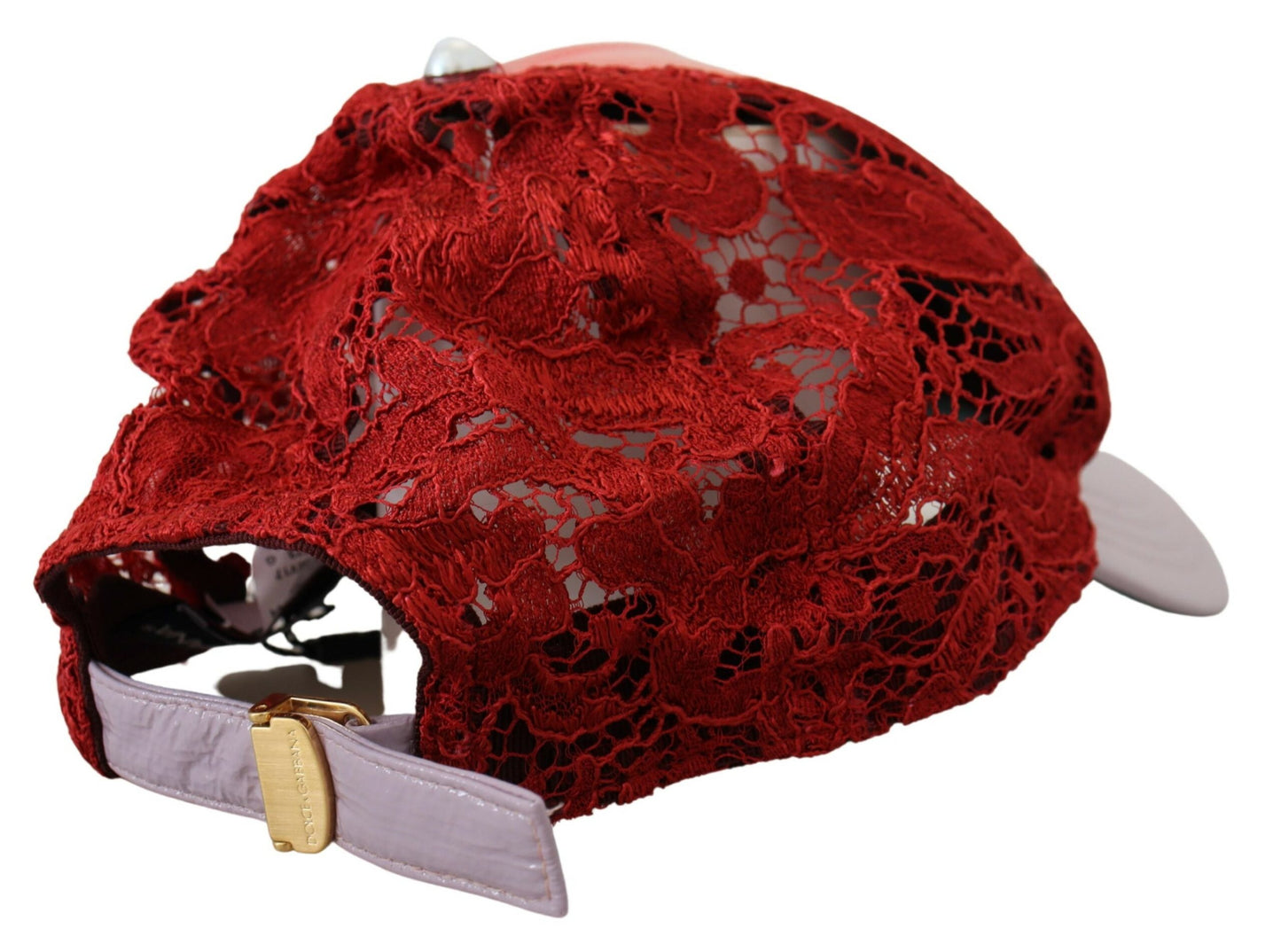 Dolce &amp; Gabbana Multicolor Logo Floral Lace Baseball Hat