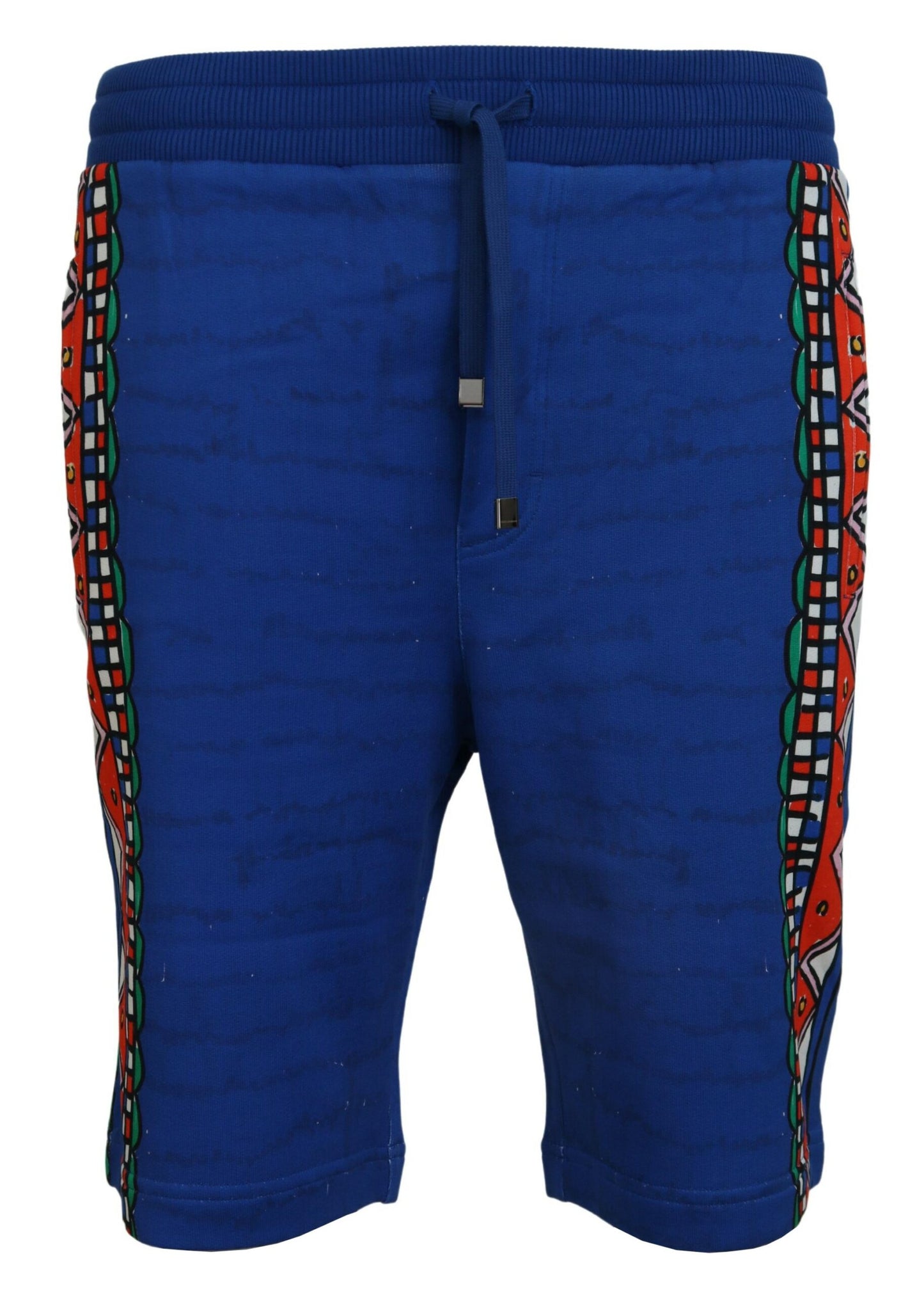 Dolce &amp; Gabbana Blue Cotton Printed Bermuda Shorts