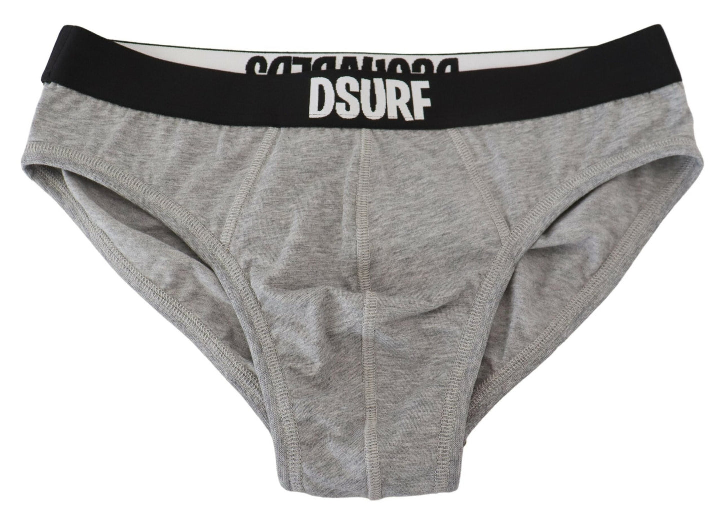 Dsquared² Grey DSURF Logo Cotton Stretch Men Brief Underwear