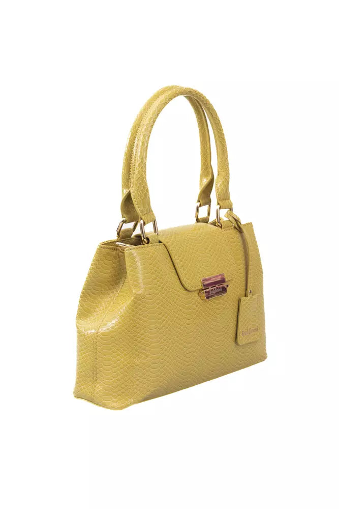 Baldinini Trend Chic Sunshine Yellow Umhängetasche mit goldenen Akzenten