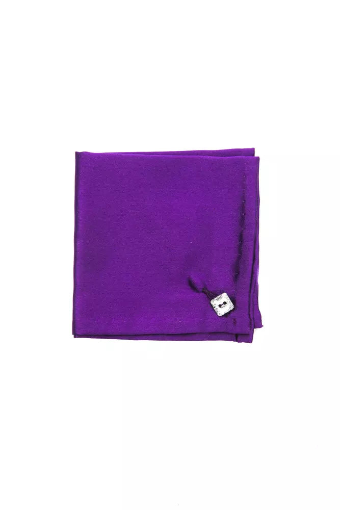 Billionaire Italian Couture Purple Sisal Men Pocket Square