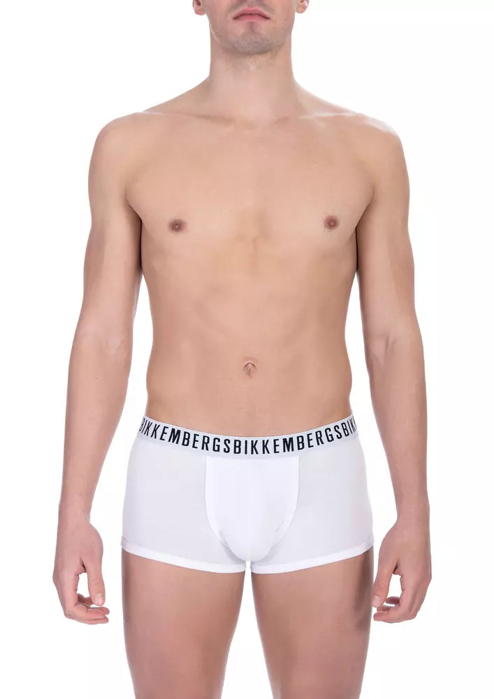 Bikkembergs schicke Boxershorts aus weißer Baumwolle im Doppelpack