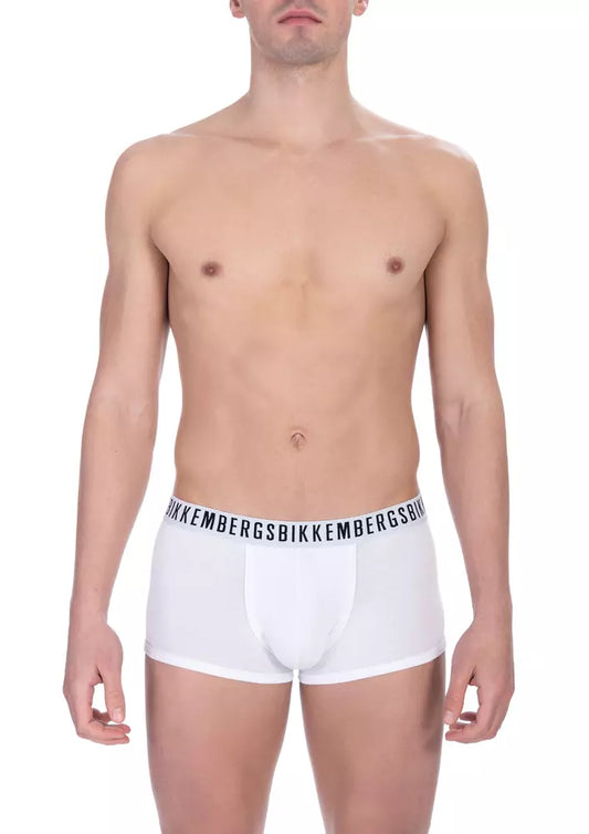 Bikkembergs schicke Boxershorts aus weißer Baumwolle im Doppelpack