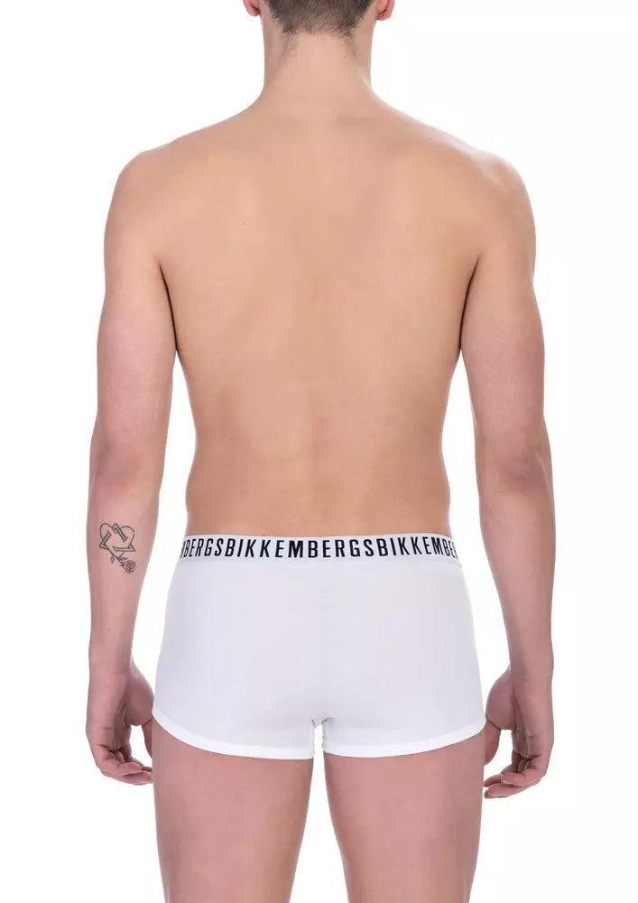 Bikkembergs schicke Boxershorts aus weißer Baumwolle im Doppelpack