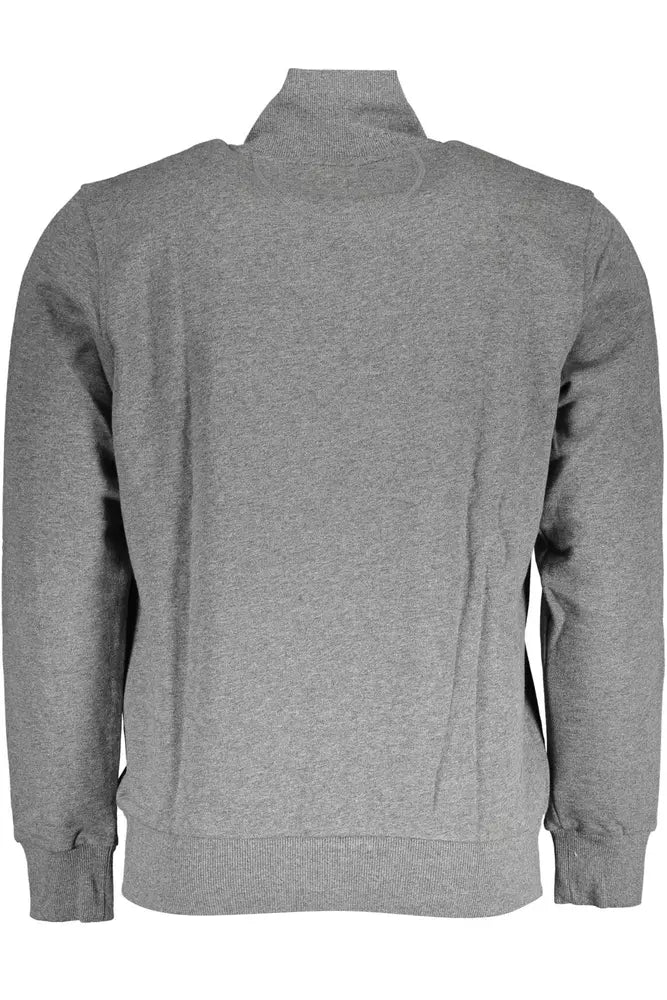 La Martina Gray Cotton Men Sweater