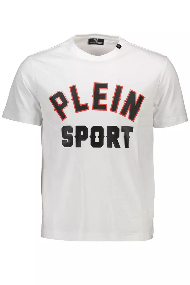 Plein Sport White Cotton Men T-Shirt