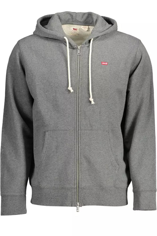 Levi's Classic Gray Zip Hoodie with Logo